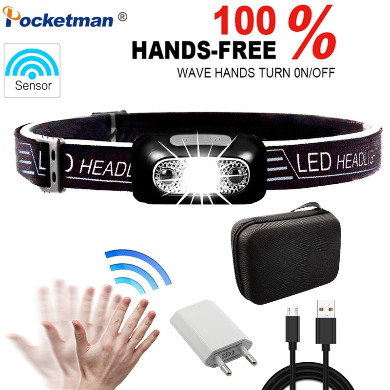 Pocketman mini body sensor LED headlamp
