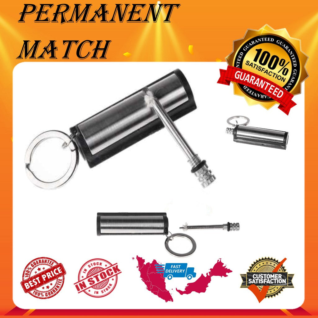Permanent Match Striker Lighter with Keyring