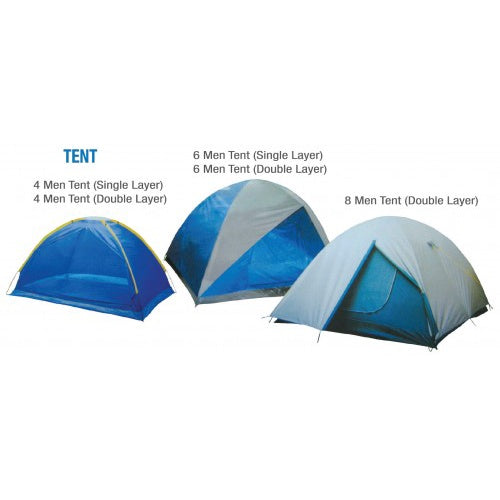 Family camping tent for 4, 6 or 8 people