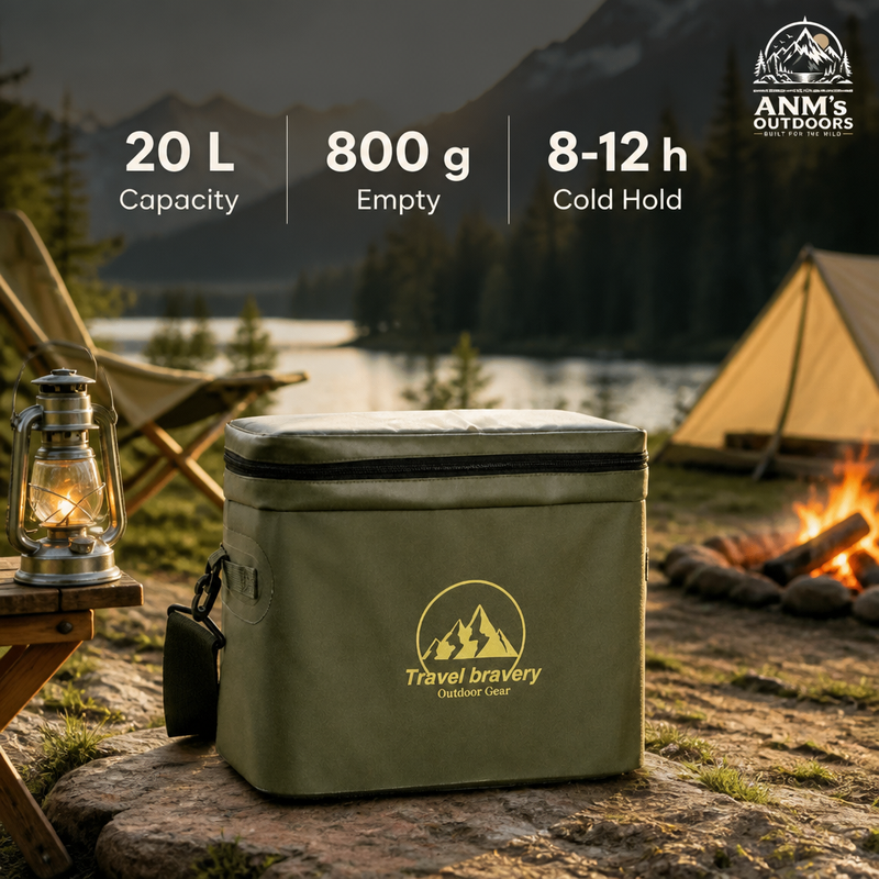 ANM's OUTDOORS 20 L insulated cooler bag ad creative