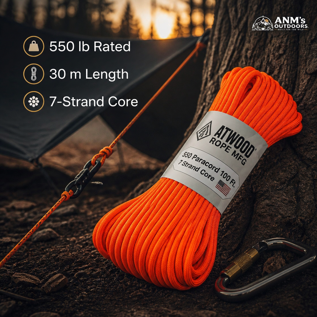 ANM's OUTDOORS Atwood 550 paracord ad creative