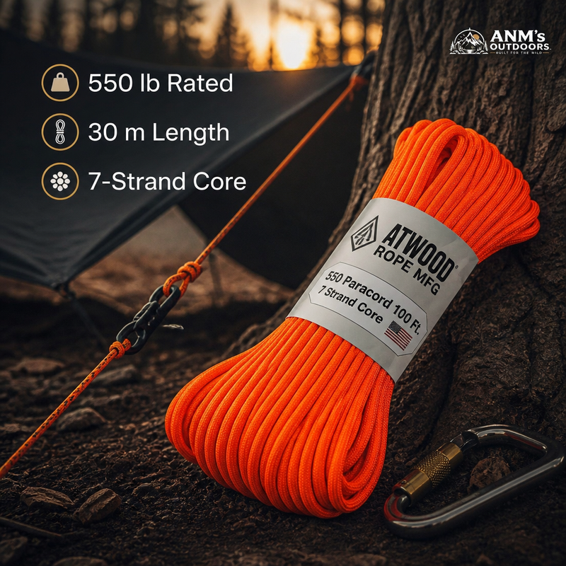 ANM's OUTDOORS Atwood 550 paracord ad creative