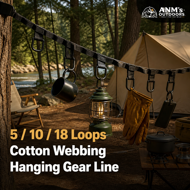 ANM's OUTDOORS camping hanging strap ad creative