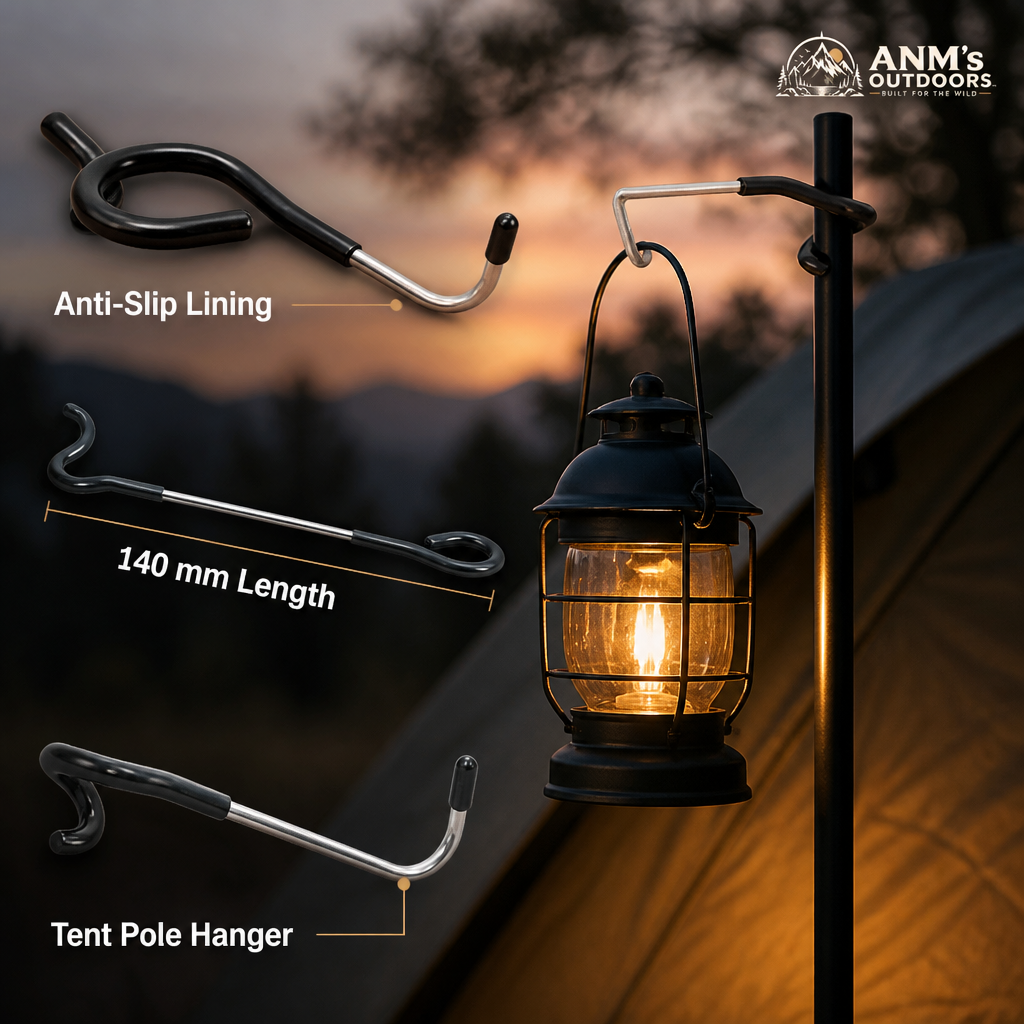ANM's OUTDOORS camping lamp hook ad creative