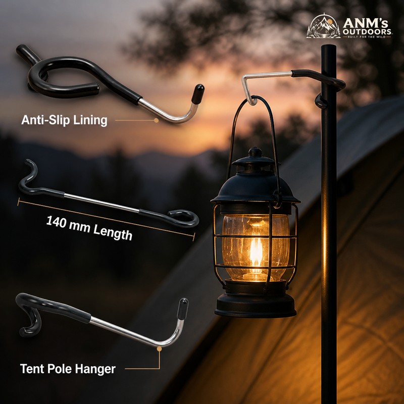 ANM's OUTDOORS camping lamp hook ad creative