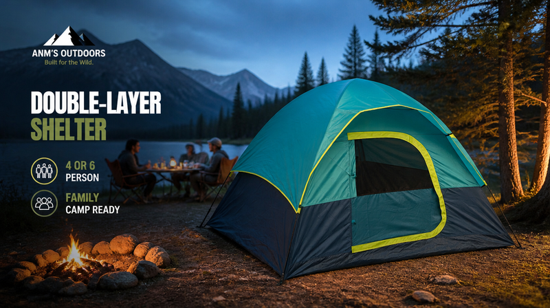 ANM's OUTDOORS Double-Layer Camping Tent ad creative