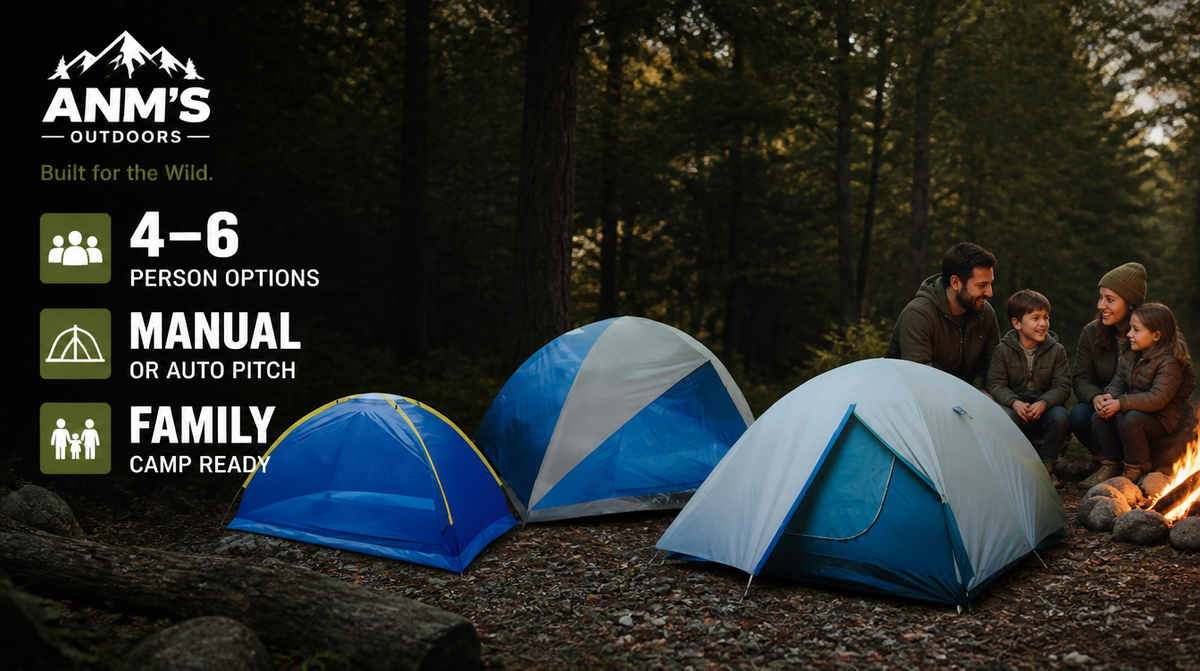 ANM's OUTDOORS Family Camping Tent ad creative