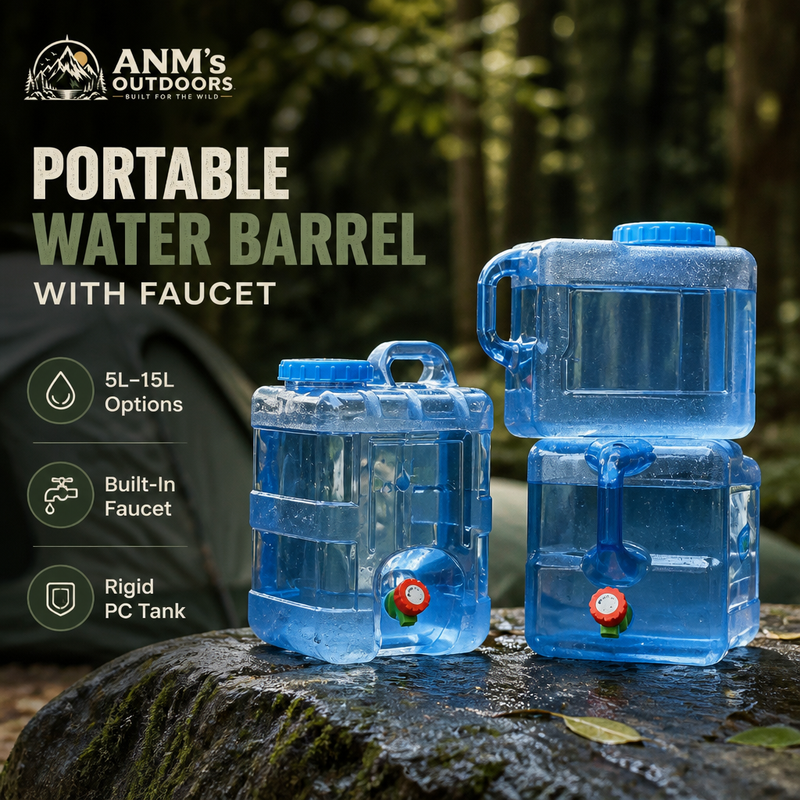 ANM's OUTDOORS Portable Water Barrel with Faucet ad creative