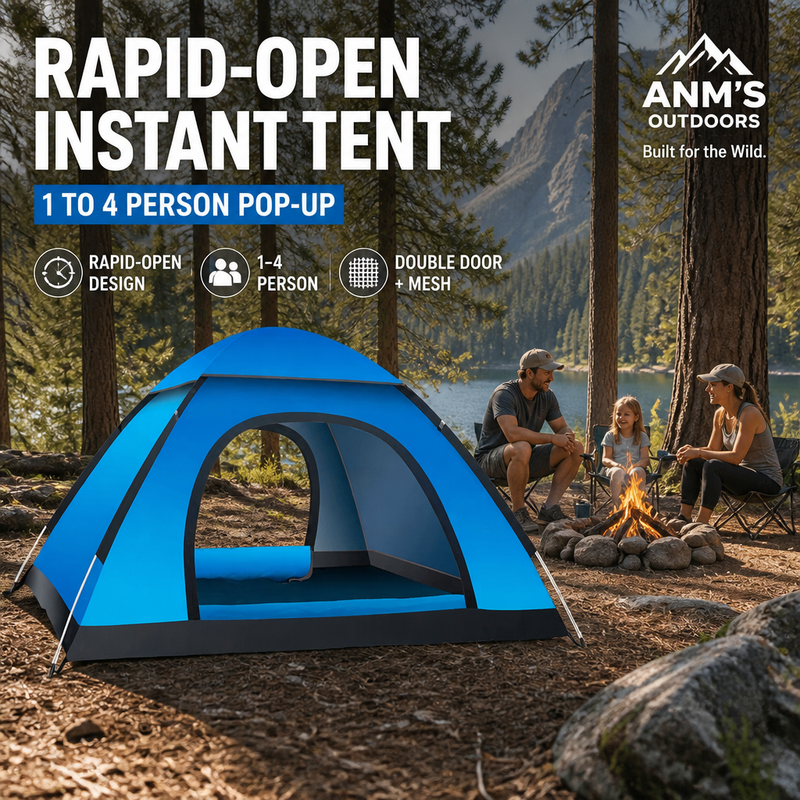 ANM's OUTDOORS Rapid-Open Instant Tent