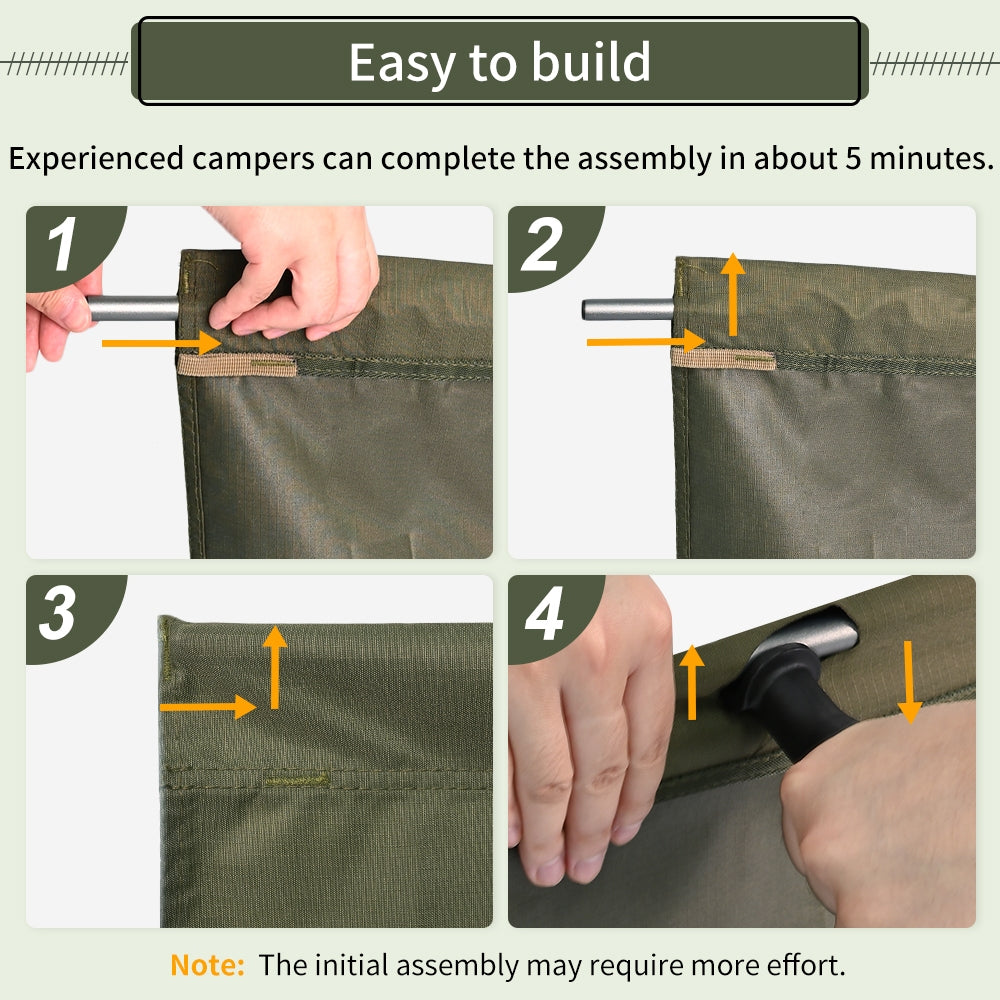 Tomount Camping Cot frame detail