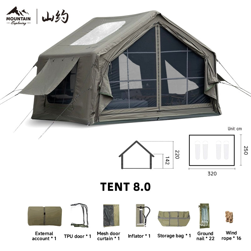 8.0 Inflatable Tent - Army Green