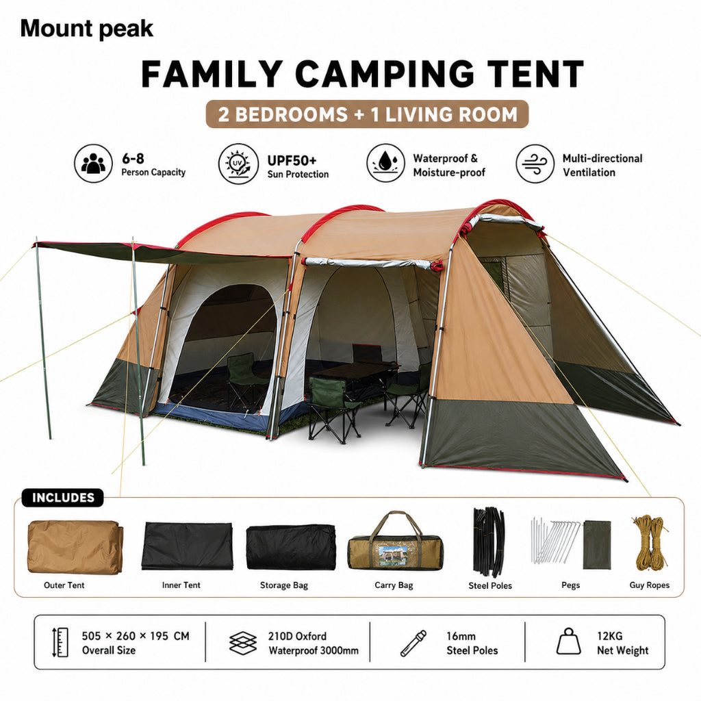 Mount Peak two-bedroom cabin tent supplier image