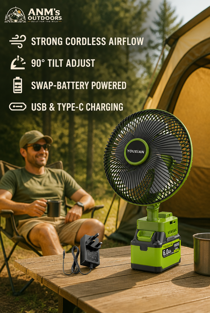 ANM's OUTDOORS YOUXIAN 9-Inch Camping Fan ad creative