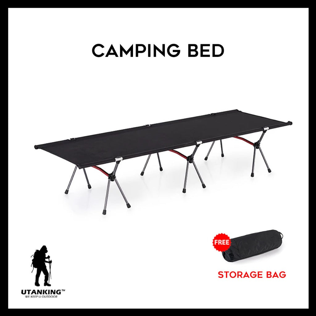 UtanKing Aluminum Camping Cot - Black