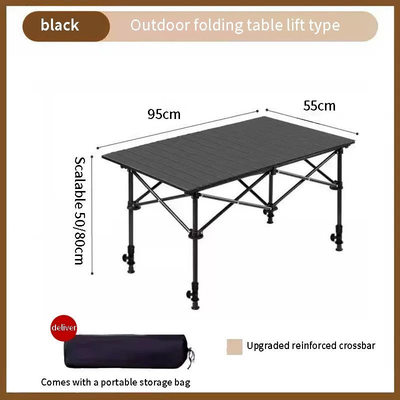 JAMILAH Egg Roll Table - L Liftable Table 95cm