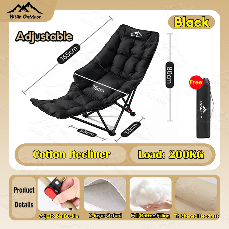 WTHB Recliner Hospital-Bed - Black Cotton