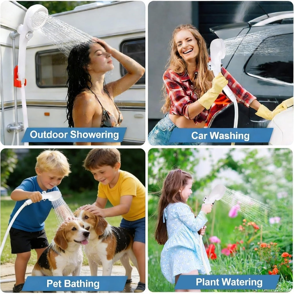 Outdoor showering, car washing, pet bathing and plant watering