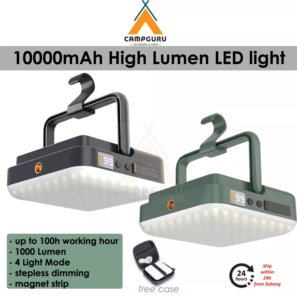 CAMPGURU 1000 lumen camping light with power bank