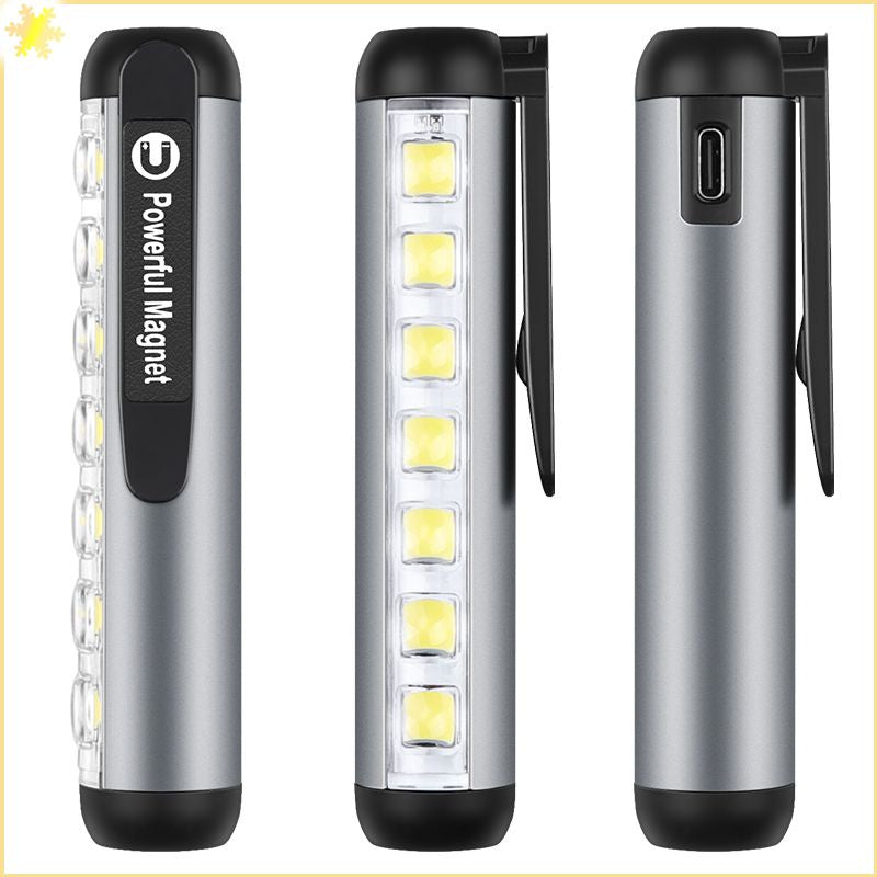 LBE mini aluminium torch with clip and magnet