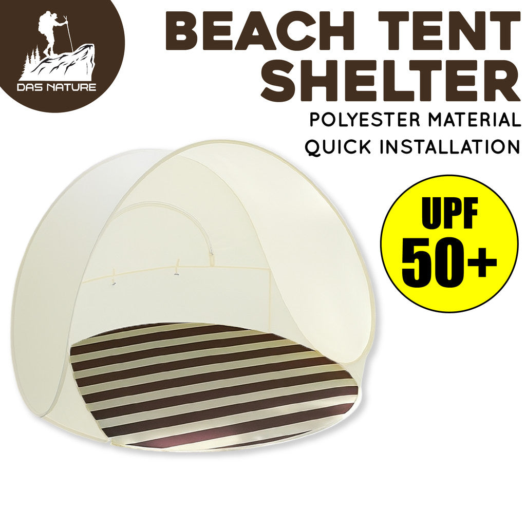 Auto-open beach and park sun shelter