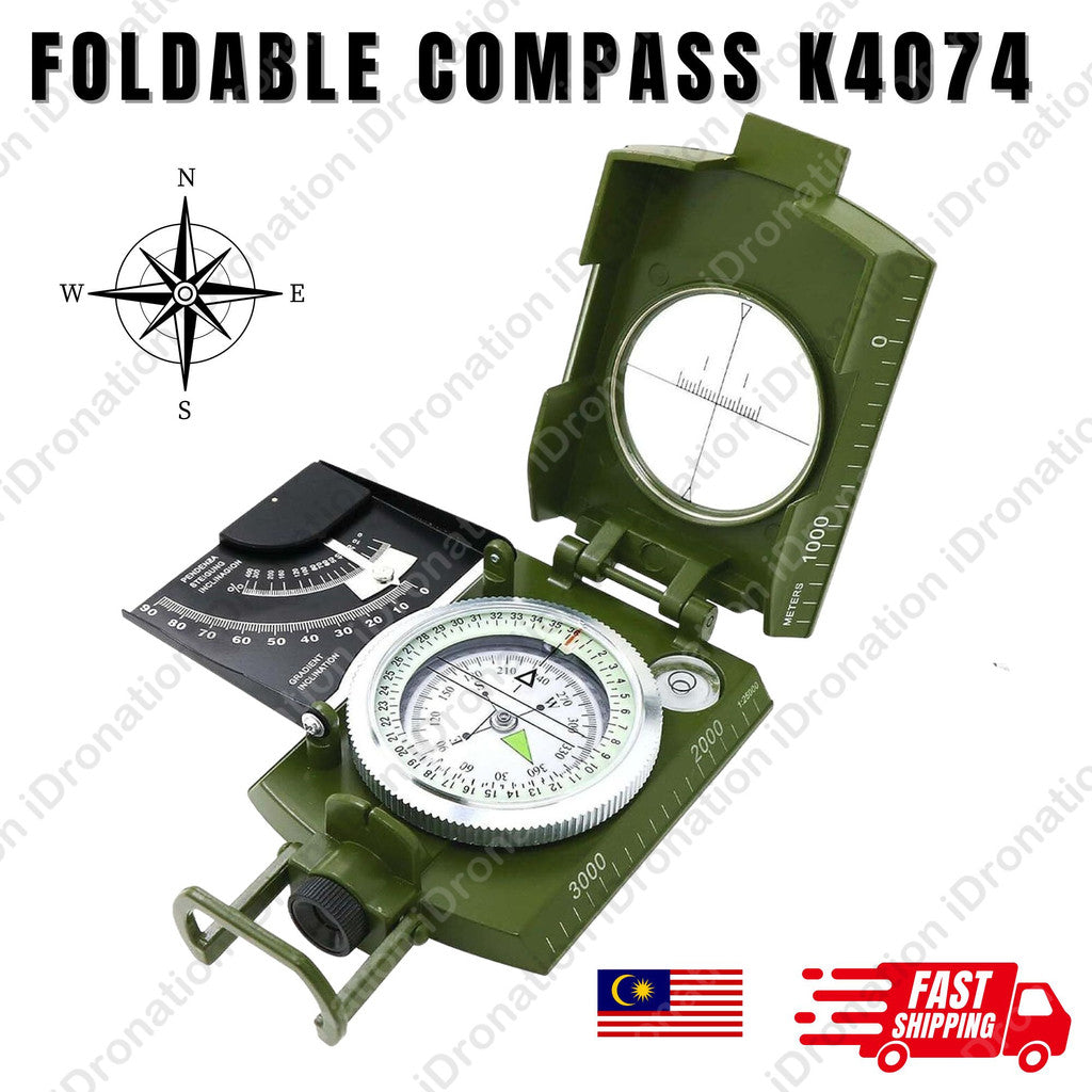 Lensatic Sighting Compass K4074 with Clinometer
