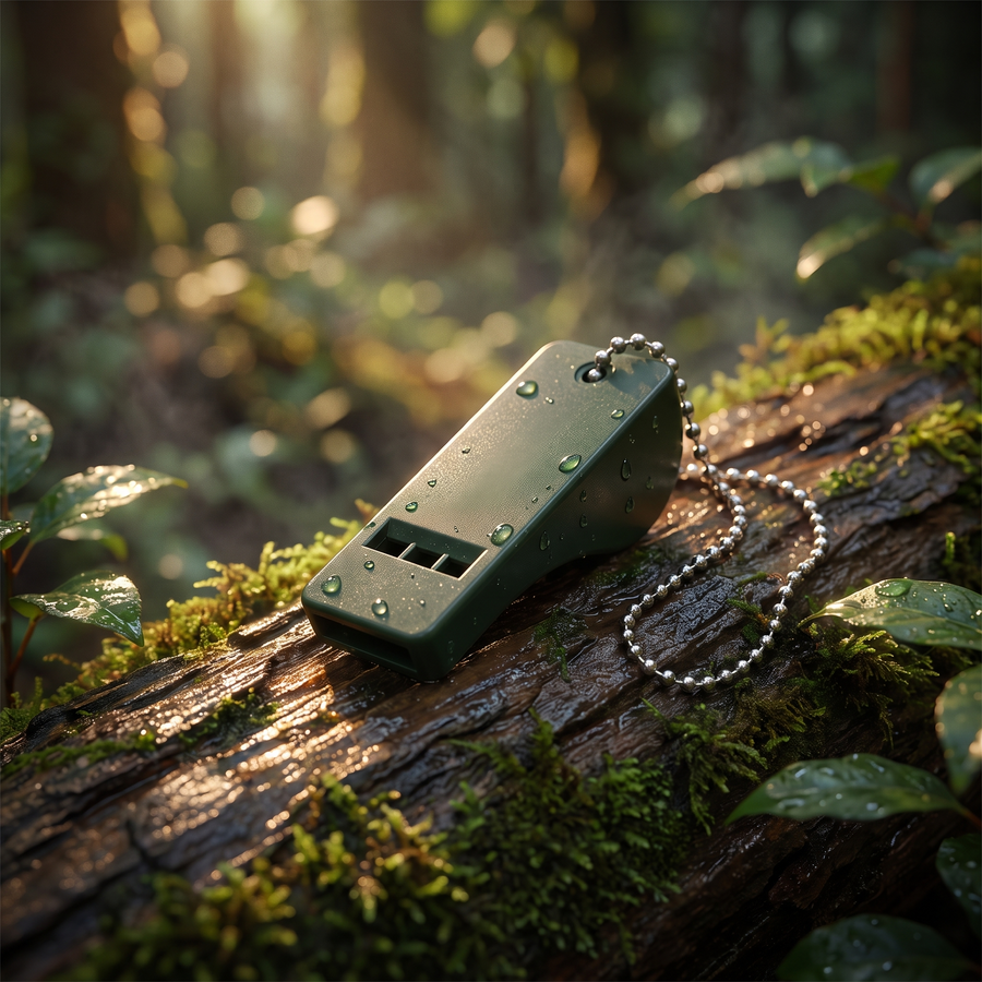 3-Frequency Survival Whistle with Lanyard