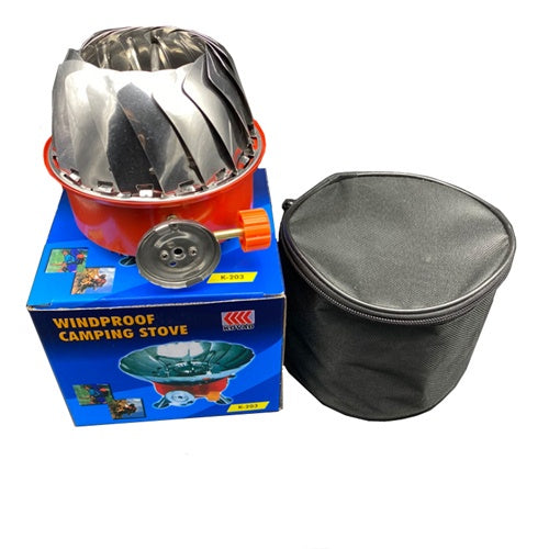 K-203 windproof butane burner with adjustable cover