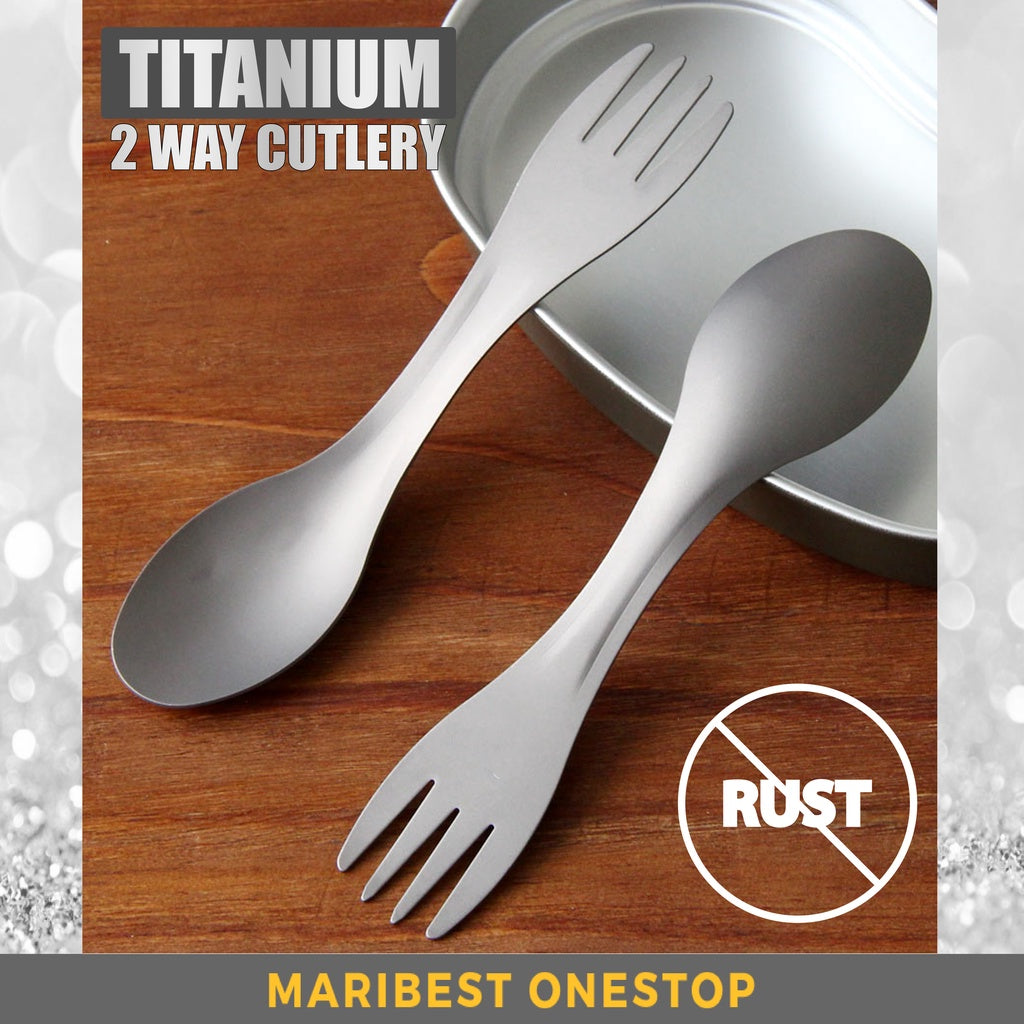 Pure titanium camp cutlery