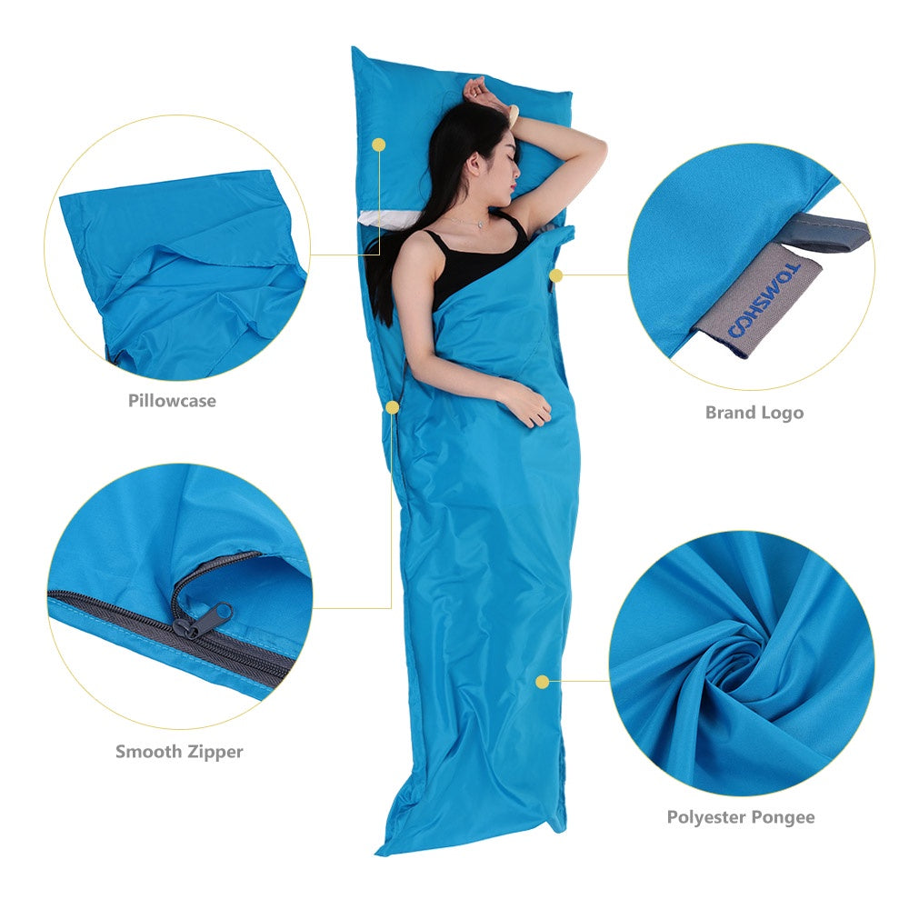 Camping blanket in use