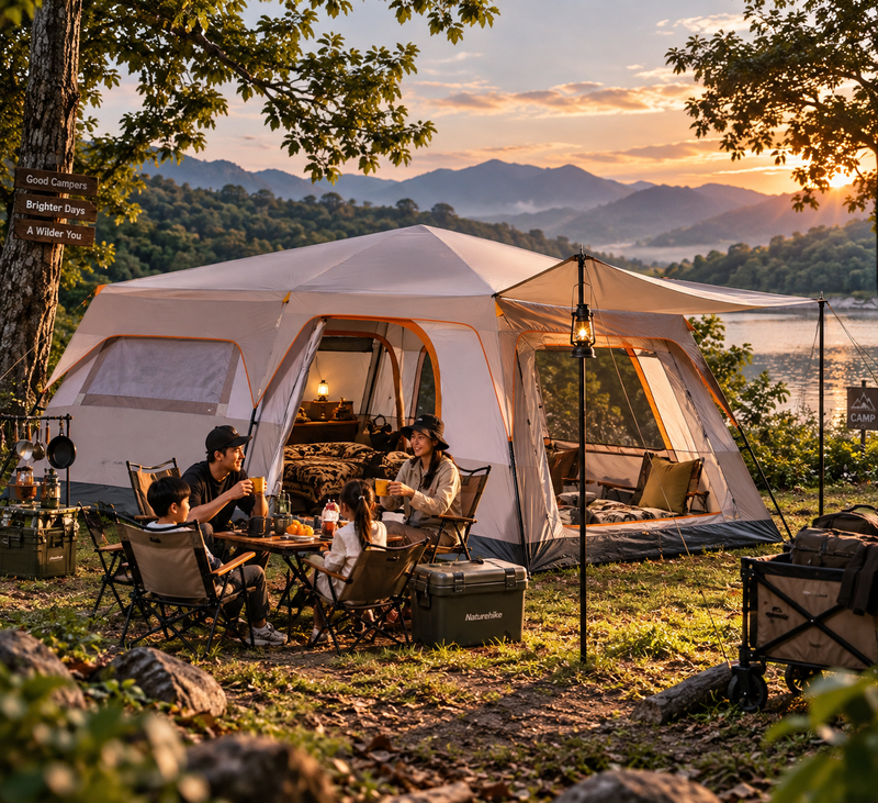 Two-Room Family Camping Tent