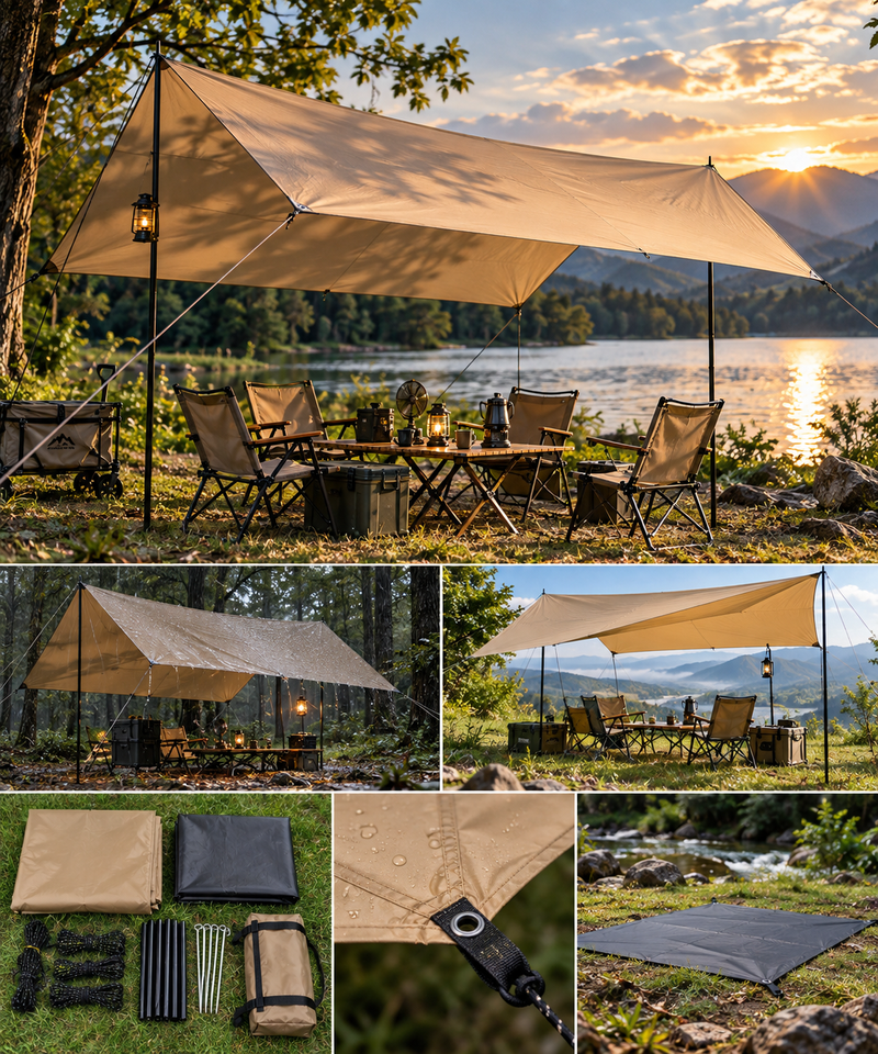 Camping Flysheet & Groundsheet Set