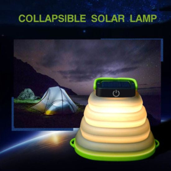 Collapsible solar camping lantern IP68