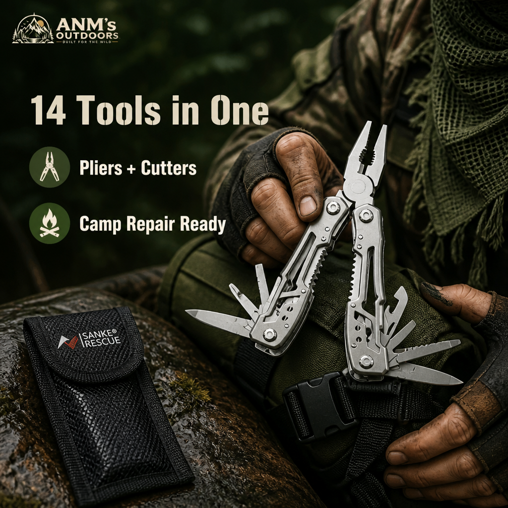 14-in-1 Folding Multi-Tool with Pliers