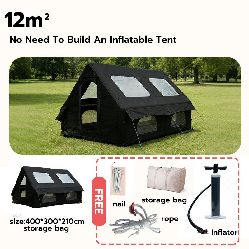 Air Inflatable Family Tent — Black 400x300x210cm