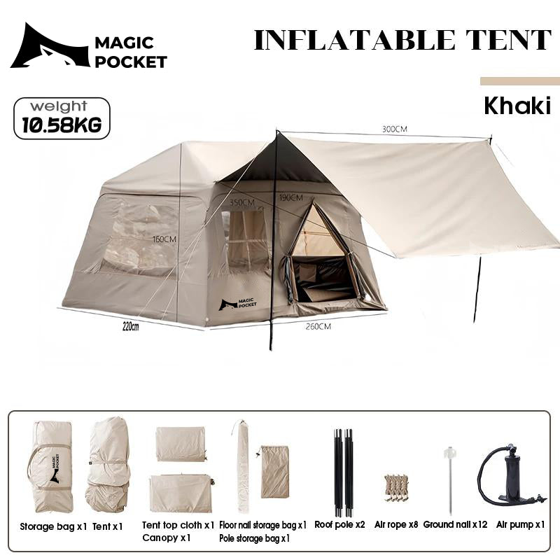 Air Inflatable Family Tent — Khaki 260x220x160cm