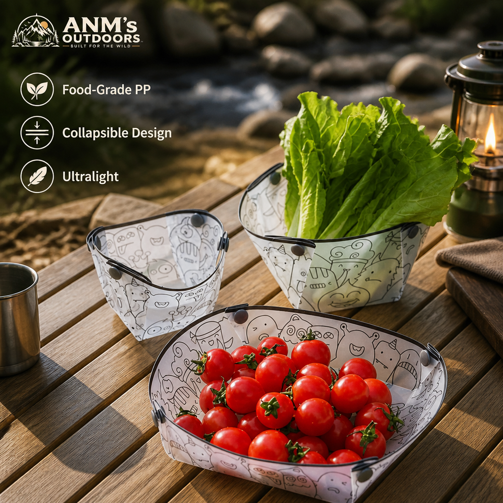 ANM's OUTDOORS collapsible camp tableware ad creative