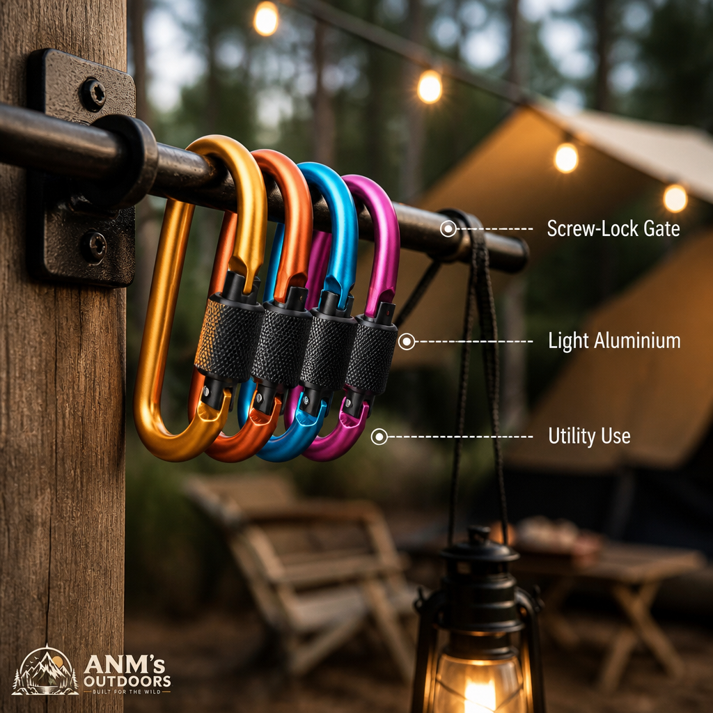 Aluminium D-Ring Screw-Lock Carabiner