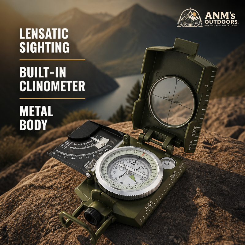 Lensatic Sighting Compass K4074 with Clinometer