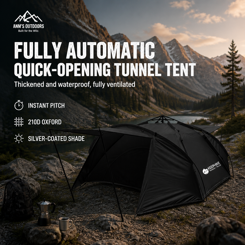 ANM's OUTDOORS KEEPHIKE Tunnel Tent ad creative