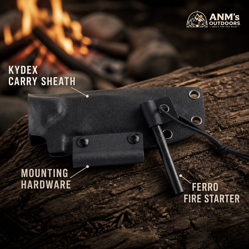 Kydex-Sheathed Ferro Rod Fire Starter