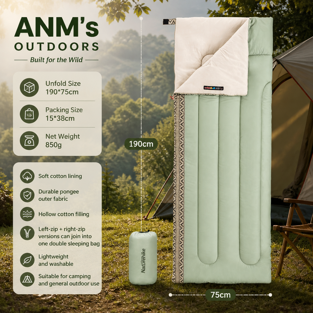 ANM's OUTDOORS Naturehike L150 Green Right Zip variant ad creative