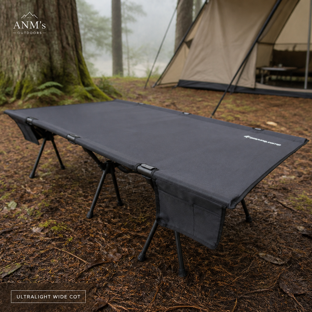 ANM's OUTDOORS Payung.camp cot lifestyle showcase