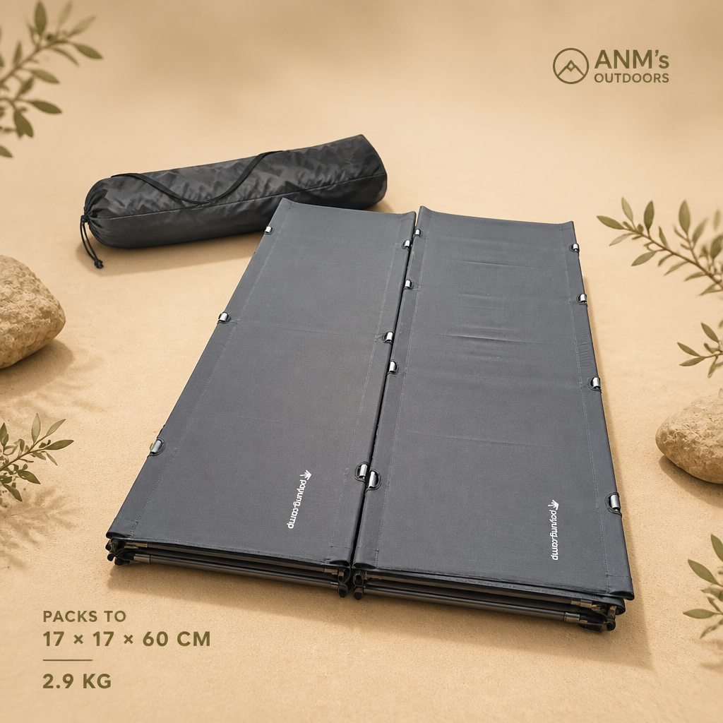 ANM's OUTDOORS Payung.camp cot packed size visual