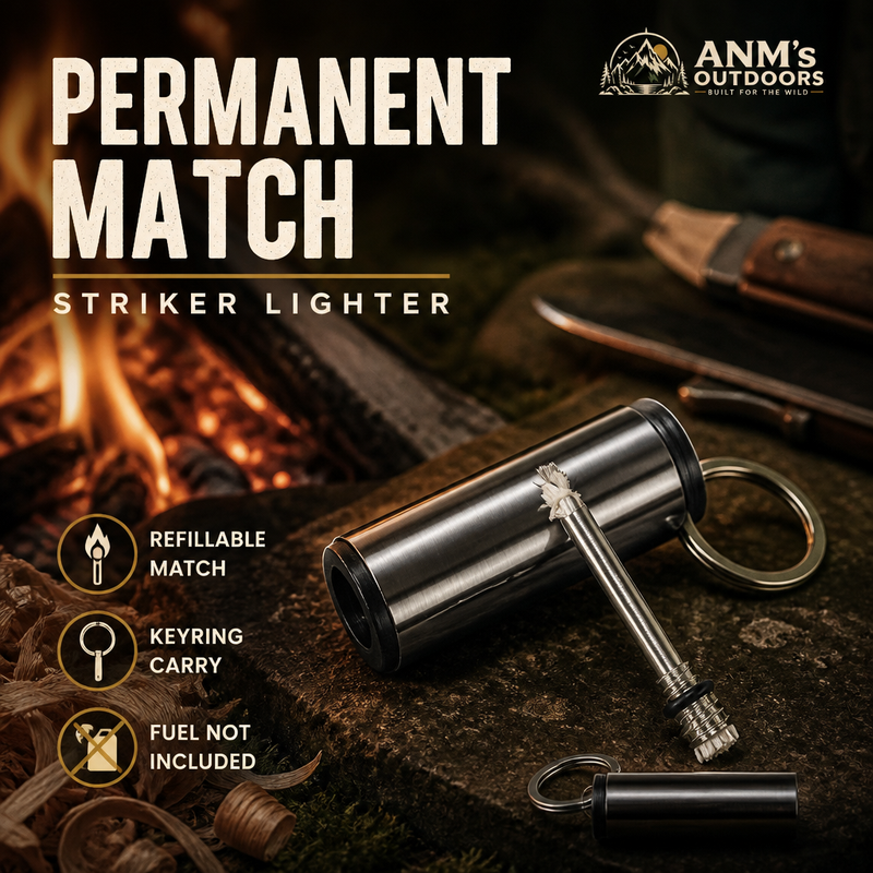 Permanent Match Striker Lighter with Keyring