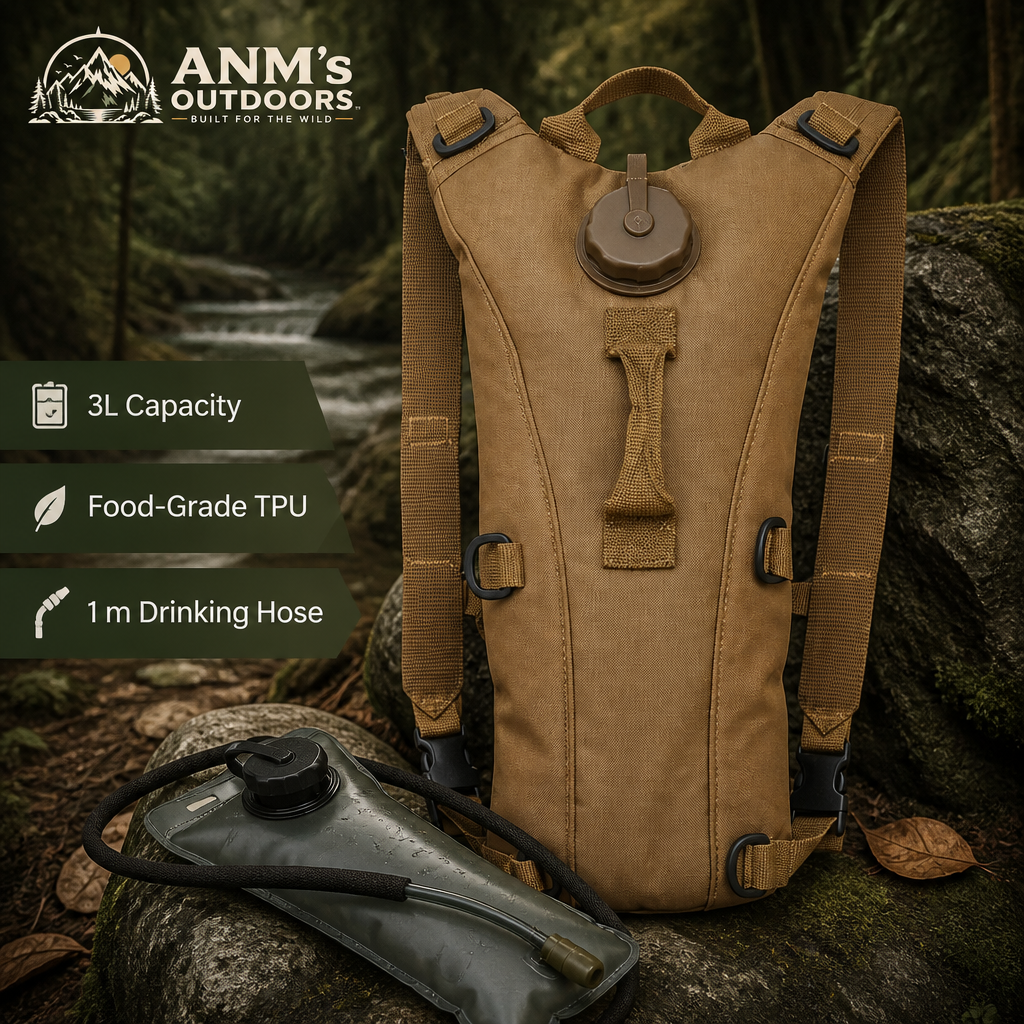 ANM's OUTDOORS Realeos 3L Hydration Pack ad creative