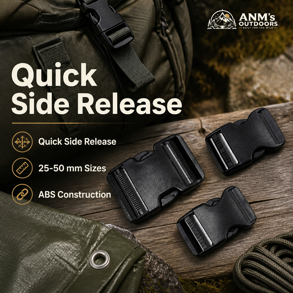Side-Release Buckle — Replacement Webbing Clip 25-50 mm