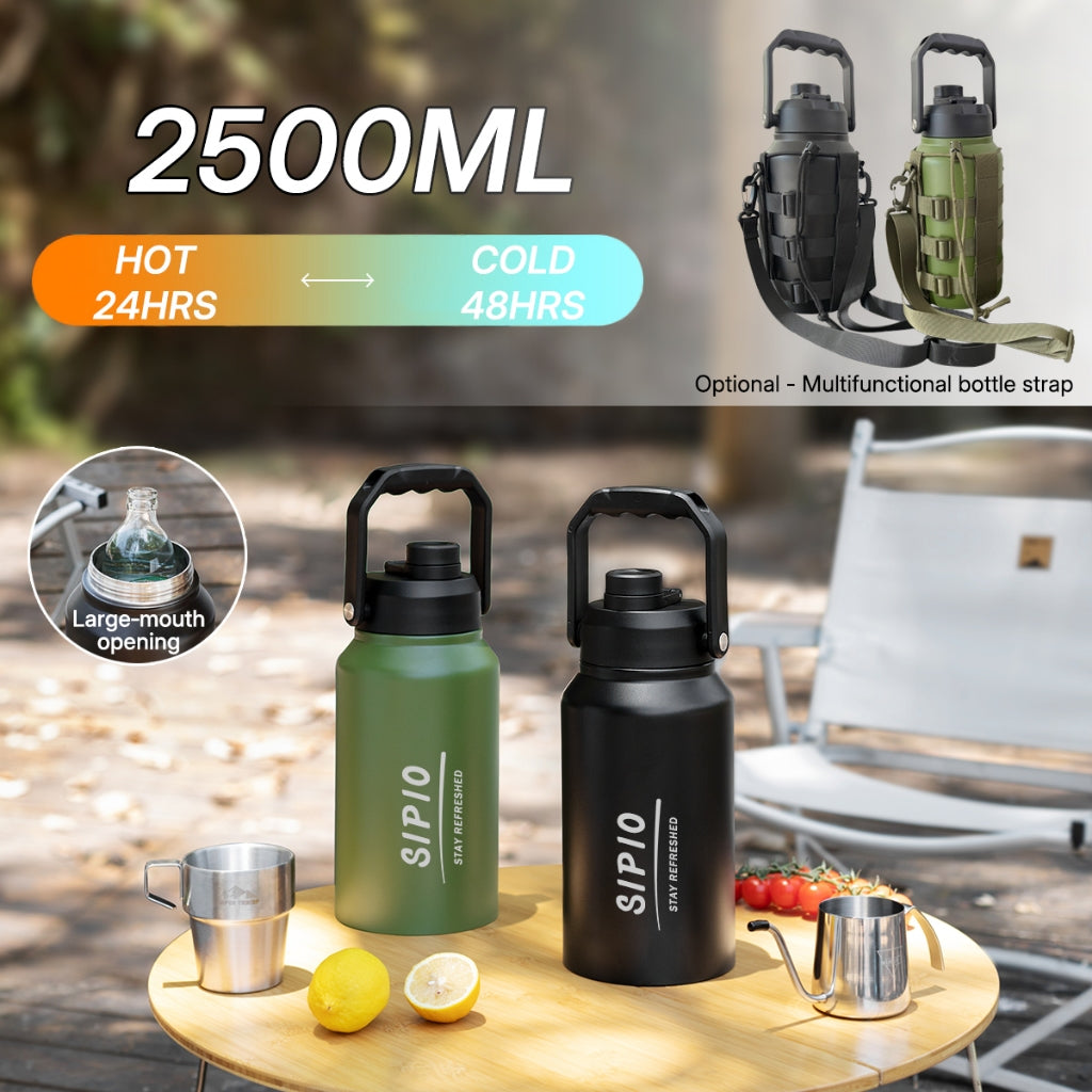 Sipio 2.5L Large Insulated Water Bottle