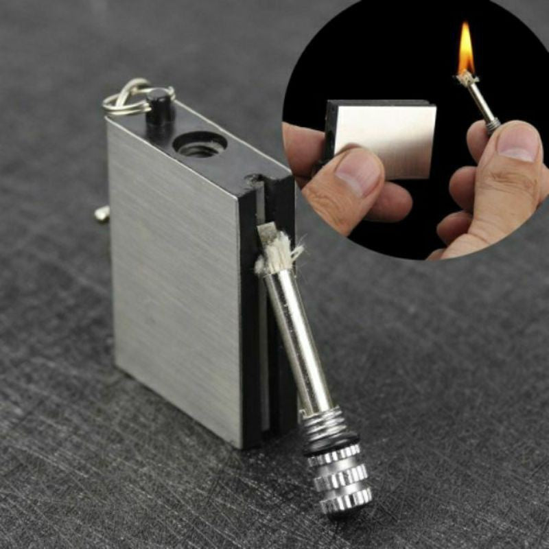Waterproof Flint Match Lighter — Metal Survival Matchbox