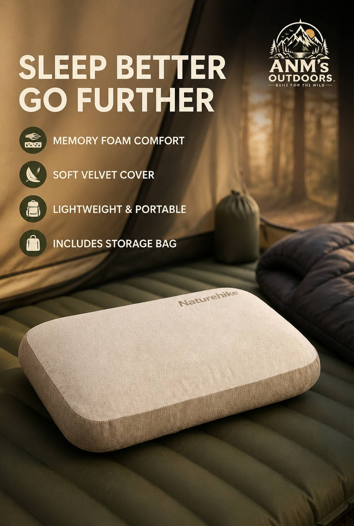 ANM's OUTDOORS Naturehike Memory Foam Camping Pillow ad creative