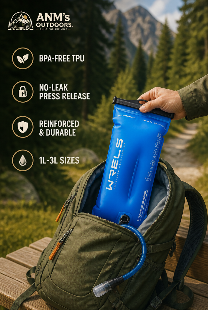 ANM's OUTDOORS WRELS Hydration Water Bladder ad creative